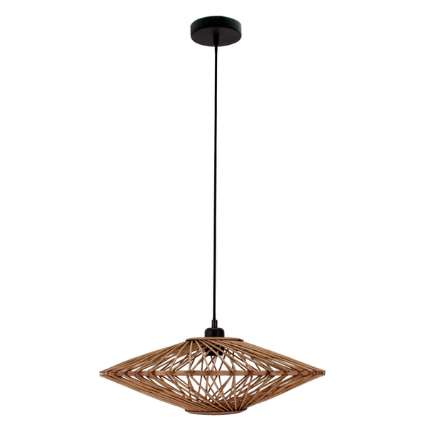 Große naturfarbene Hängelampe Chericoni Capello, Ø50 cm, 1-flammig, E27, ideal für Wohn- und Esszimmer.