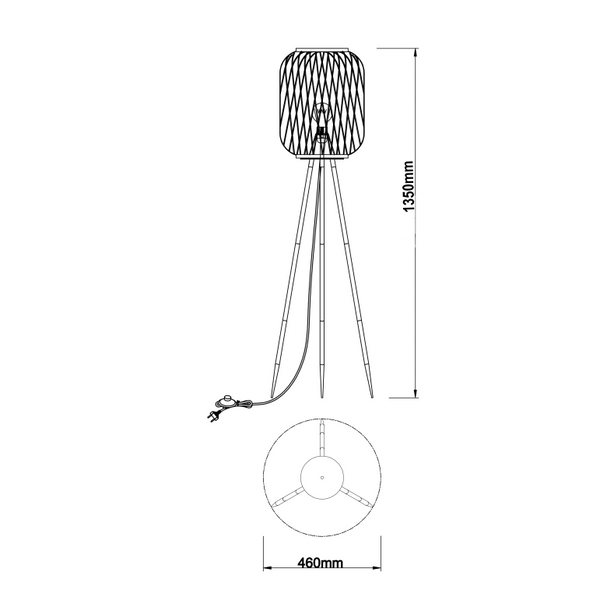 Nature-Serie: Stehlampe im modernen Interieur
