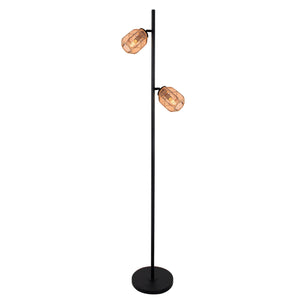 Chericoni Nature Jute Stehlampe aus Bambus im Wohnzimmer