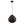 Chericoni Nature Treccia Hängelampe, Ø32 cm, 1-flammig, E27, schwarz, modernes Naturdesign.