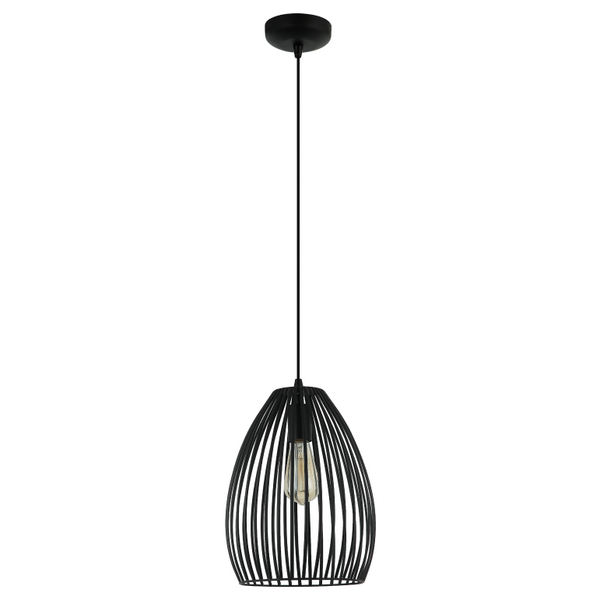 Die schwarze Rho Hängelampe, Ø26,5 cm, 1-flammig, vereint minimalistisches Design mit angenehmem Licht für jeden Raum.