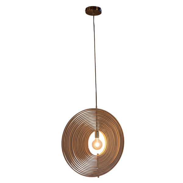 Chericoni Ring Hängelampe – 1 flammig – Ø60 cm – E27 – Natur Holz