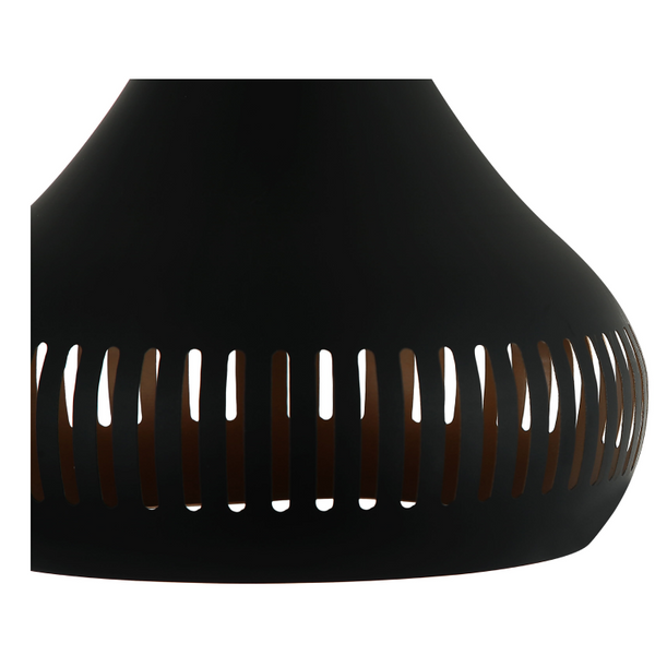 Chericoni Strisce Hängelampe, Ø25 cm, Schwarz, 1-flammig – modernes Highlight für elegante Wohn- und Arbeitsbereiche.