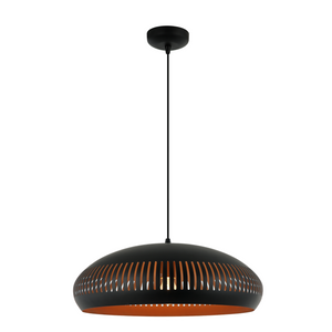 Die Chericoni Strisce Hängelampe, Ø52 cm, 1-flammig, Schwarz, beeindruckt mit modernem Design und einer vielseitigen E27-Fassung.