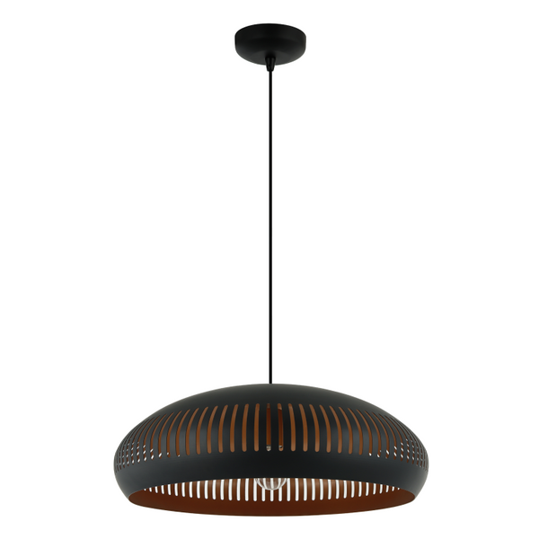 Chericoni Strisce Pendelleuchte, 1-flammig, Ø52 cm, Schwarz – modernes Highlight mit funktionaler E27-Fassung für verschiedenste Leuchtmittel.