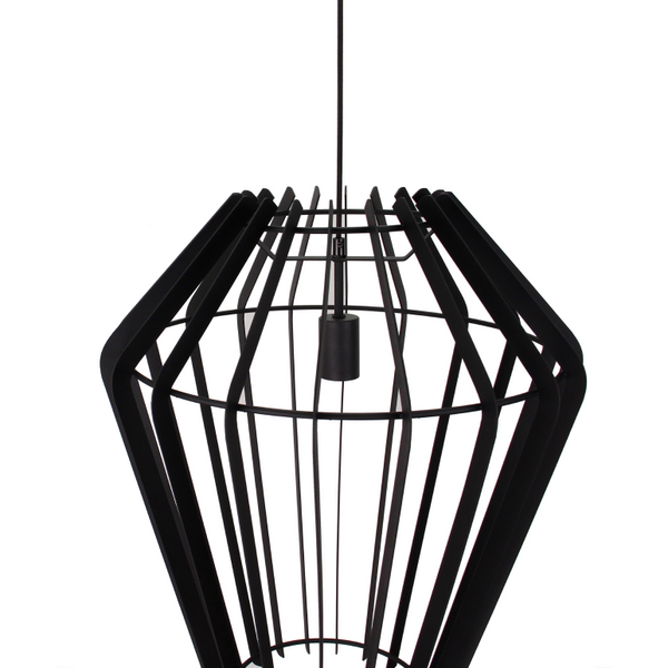 Tavola Hängelampe Ø50 cm, 1-flammig, Schwarz, harmonisches Licht für Wohnzimmer, Küche oder Flur.