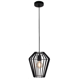 Chericoni Tavola Hängelampe Ø25 cm in Schwarz – moderne Pendelleuchte mit offenem Metallrahmen