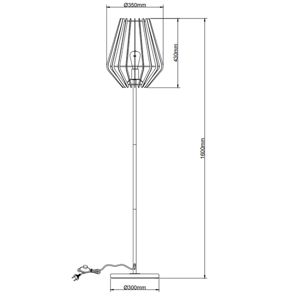 Chericoni Tavola Stehlampe in modernem Wohnzimmer