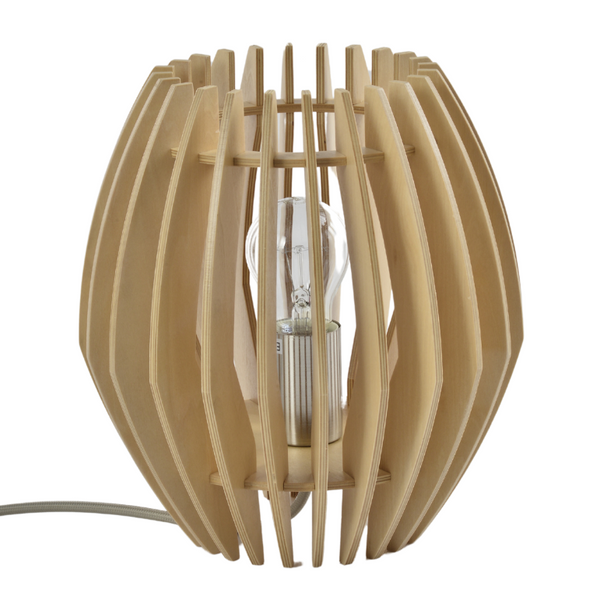 Chericoni Tavola Tischlampe – 1 flammig – Ø23 cm – E27 – Holz