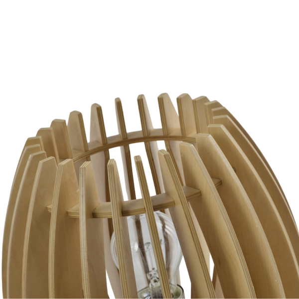 Chericoni Tavola Tischlampe – 1 flammig – Ø23 cm – E27 – Holz
