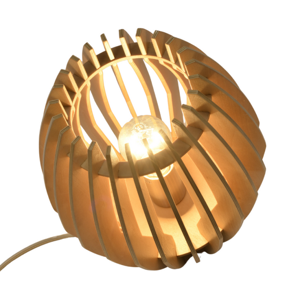Chericoni Tavola Tischlampe – 1 flammig – Ø23 cm – E27 – Holz