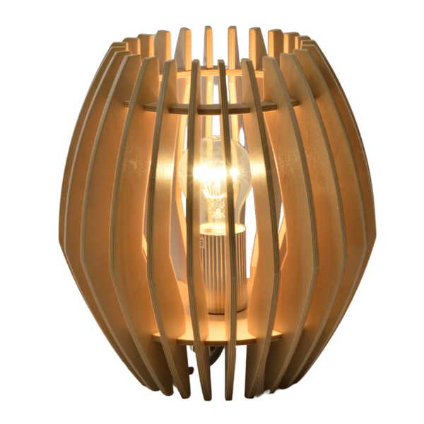 Chericoni Tavola Tischlampe – 1 flammig – Ø23 cm – E27 – Holz