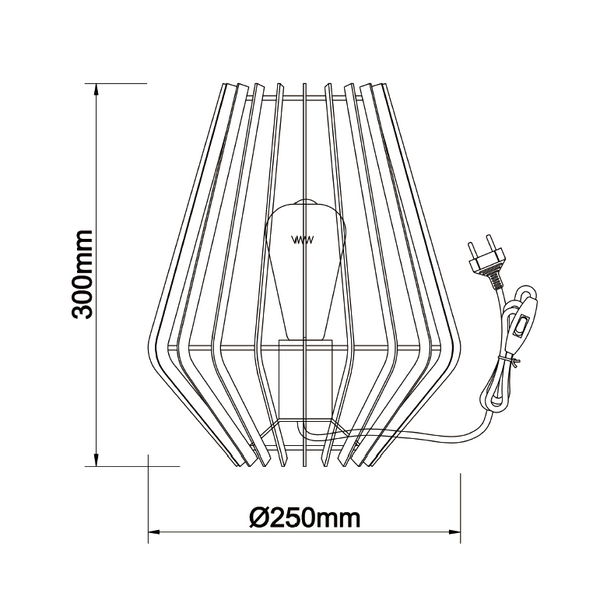 Die Tavola Tischlampe, 1-flammig, Ø25 cm, Schwarz, vereint schlichte Eleganz mit vielseitiger E27-Kompatibilität.