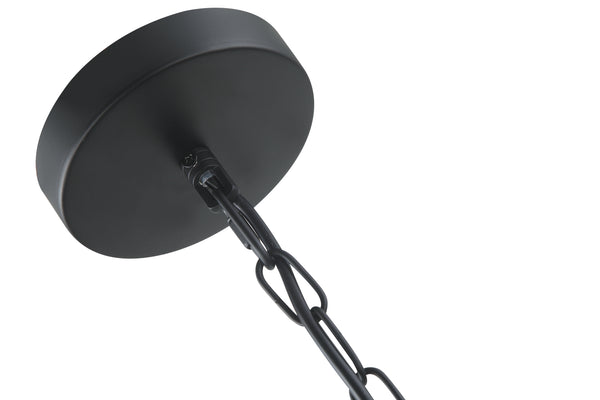 Chericoni Venezia Uno Pendelleuchte, Ø30 cm, schwarz, 1-flammig, Materialmix aus Metall und Glas.
