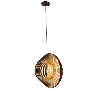 Moderne Pendelleuchte in natürlichem Holz mit einem Durchmesser von 60 cm. Ideal für stilvolle Akzente im Wohnraum.