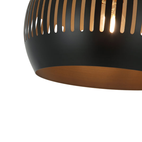 Various Globe Pendelleuchte 3-flammig – Industrial & Modern – Schwarz – 140 cm – E27