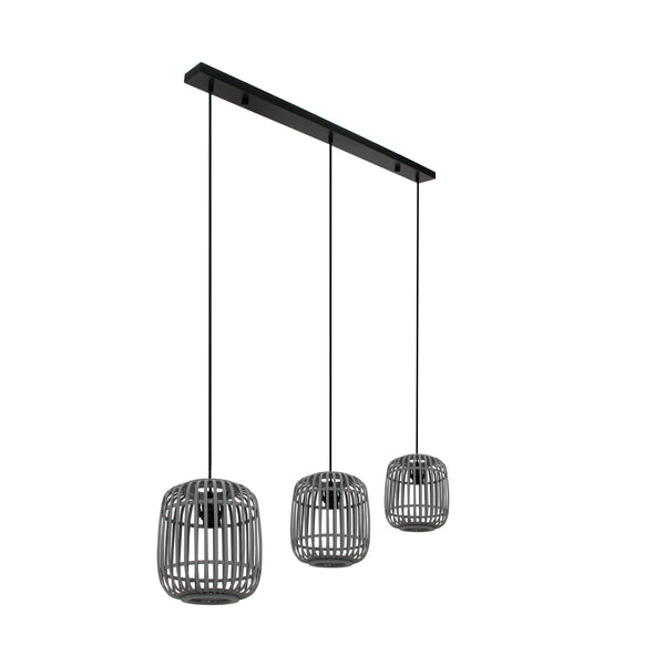 Various Pendellampe 3 Flammig Vintage Design, Pendelleuchte Esstisch, Hängelampe Wohnzimmer, E27 Fassung, Ø 22 cm, Höhe 120cm