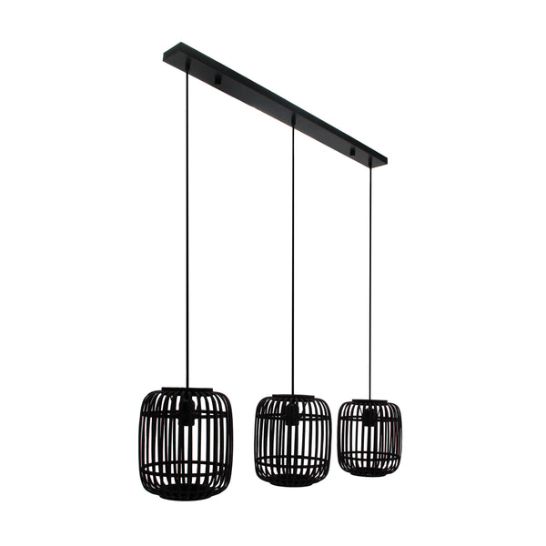 Various Pendellampe 3 Flammig Vintage Design, Pendelleuchte Esstisch, Hängelampe Wohnzimmer, E27 Fassung, Ø 22 cm, Höhe 120cm