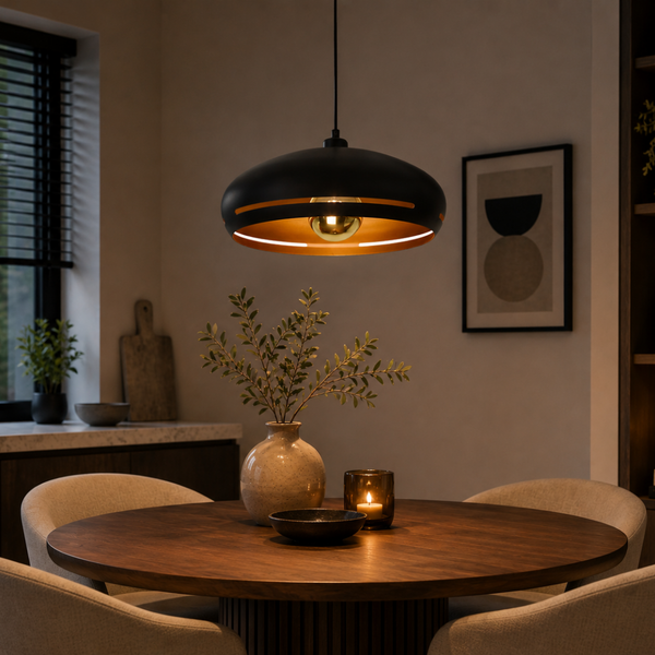 Various Streifen hanglampen - 1 lamp - Ø35 of Ø45 cm - zwart - modern design