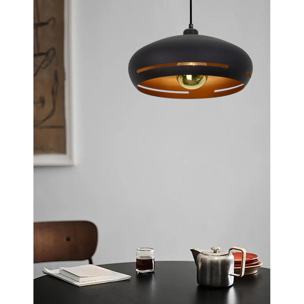 Various Streifen Hängeleuchte - 1 flammig - Ø35 oder Ø45 cm - Schwarz - Modernes Design