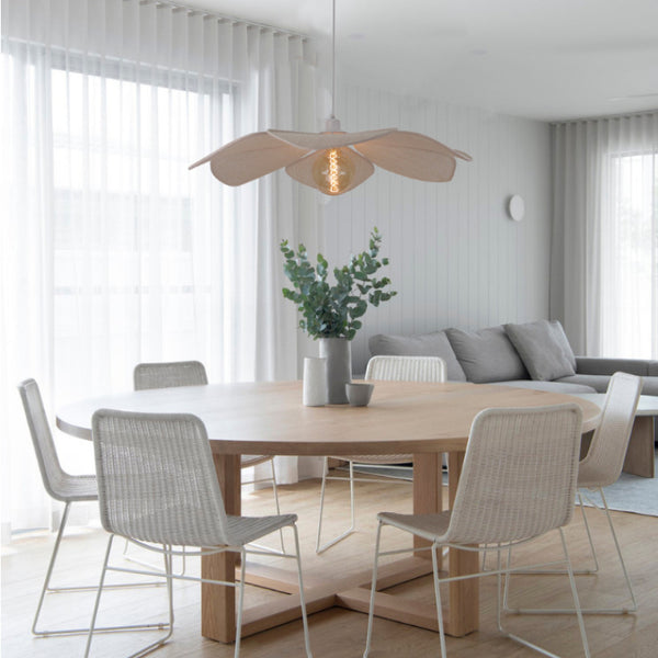 Various Schmetterling Pendelleuchte – Ø80 cm – 1-flammig – Natürliches Aussehen – Blattförmiges Design – E27-Fassung – Weiß