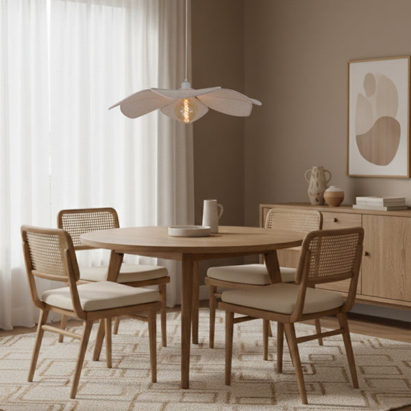 Various Schmetterling Pendelleuchte – Ø80 cm – 1-flammig – Natürliches Aussehen – Blattförmiges Design – E27-Fassung – Weiß