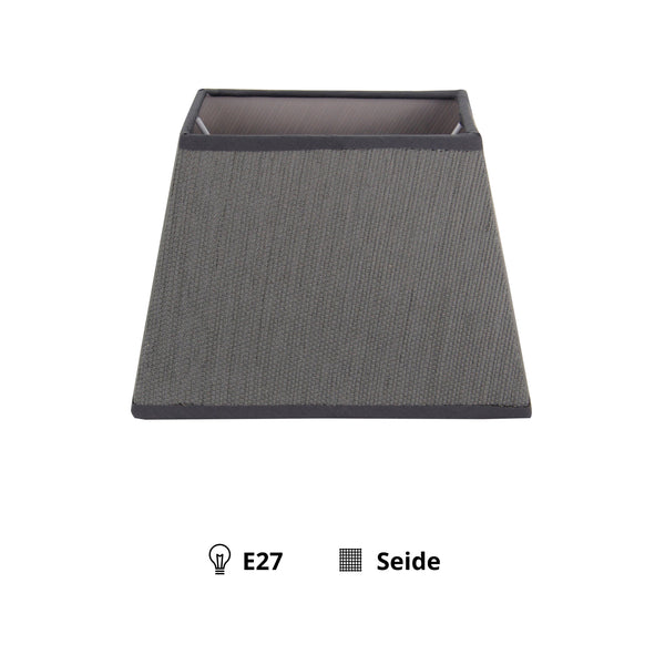 Various Lampenschirm Conica Rechteck - Grau - Ø20 oder Ø27 cm – Seide