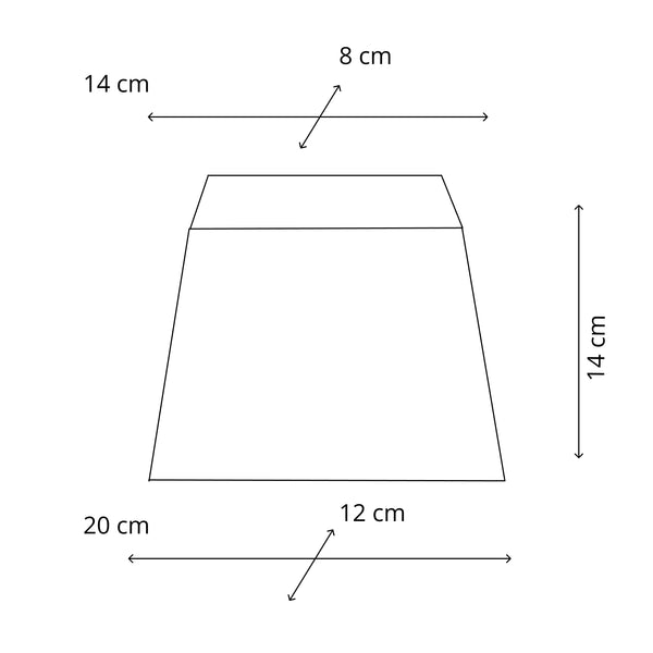 Various Lampenschirm Conica Rechteck - Grau - Ø20 oder Ø27 cm – Seide