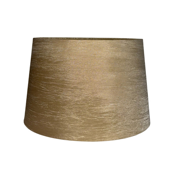 Various Lampenschirm Oval - Wrinkle – Creme/Gold – Ø22/17 x Ø21/13 cm – Höhe 17 cm