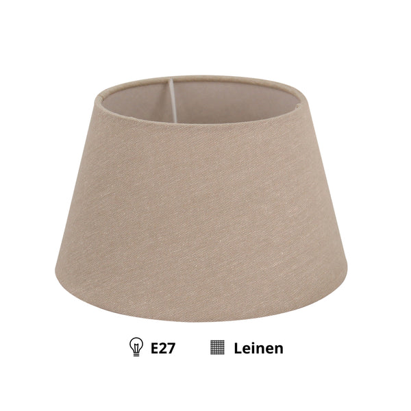 Various Lampenschirm Drum rund - Grau – Ø20 bis 40 cm - Leinen