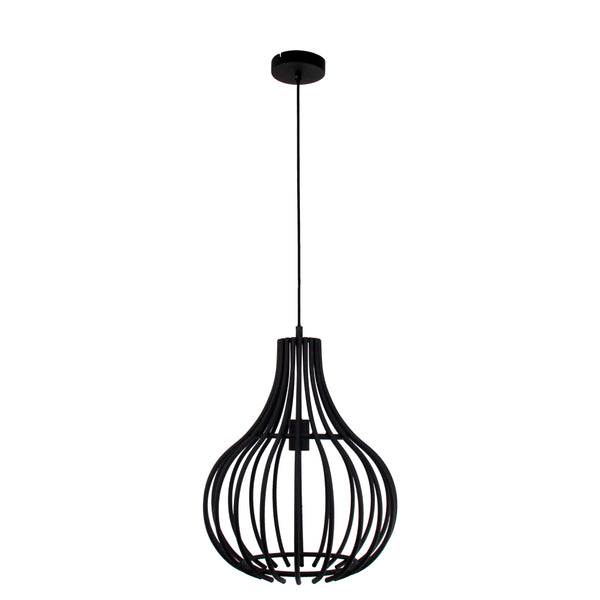Schwarze Cipolle Pendelleuchte im modernen Design – 1-flammig, E27 für kreative Beleuchtungslösungen