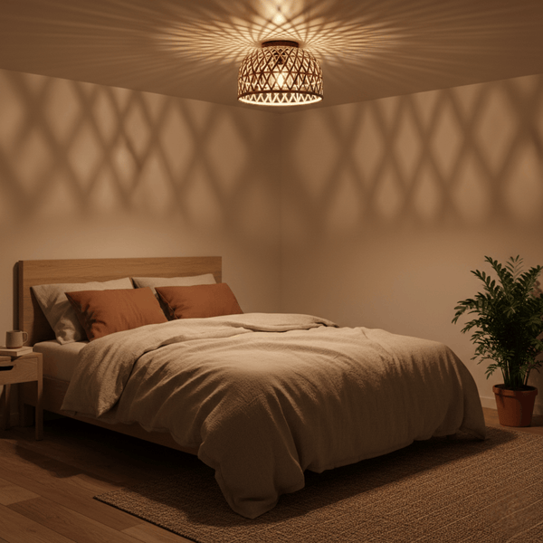 Various Weaving Deckenleuchte  – Ø47 cm – 1 flammig - Bambus – Natur und Schwarz