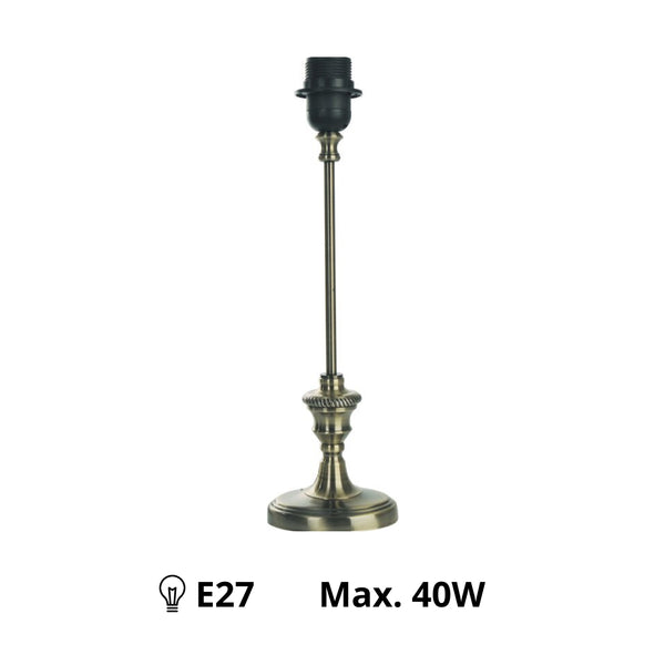 Various Lampenfuß Metall Oval, E27 Fassung - Perfekter Lampenfuss für Stilvolle Tischlampe oder Nachttischlampe