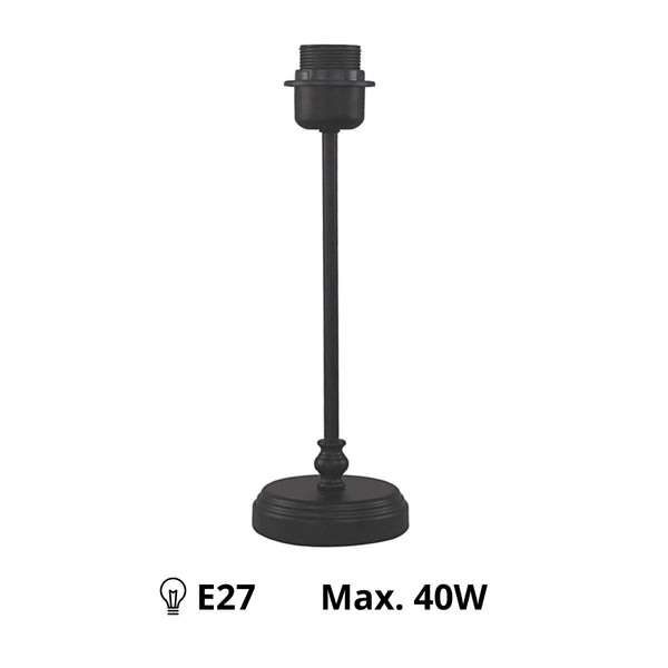 Various Metall-Lampenfuß in Weiß oder Schwarz – Elegante Basis für Ihre Tischlampe (36 cm)
