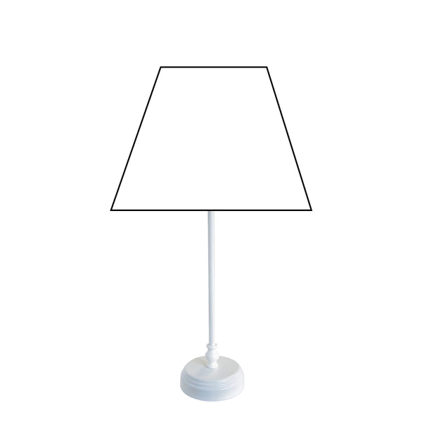 Various Metall-Lampenfuß in Weiß oder Schwarz – Elegante Basis für Ihre Tischlampe (36 cm)