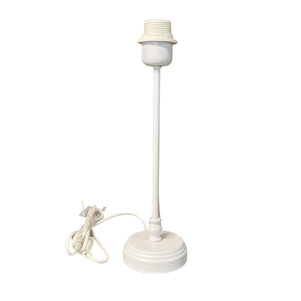 Various Metal Lamp Base in White – Elegant Base for Your Table Lamp (33 cm)