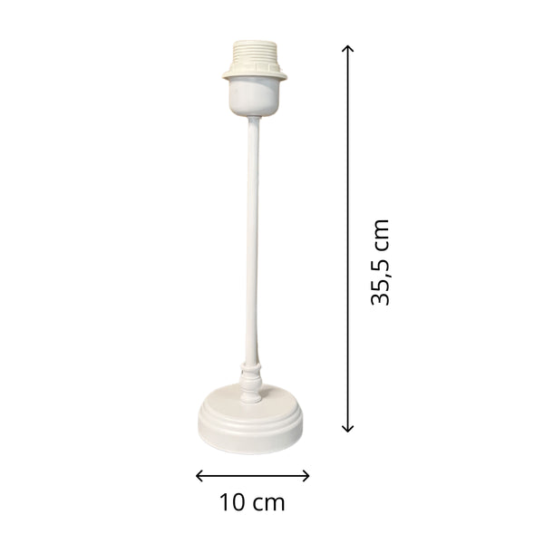 Various Metal Lamp Base in White – Elegant Base for Your Table Lamp (33 cm)