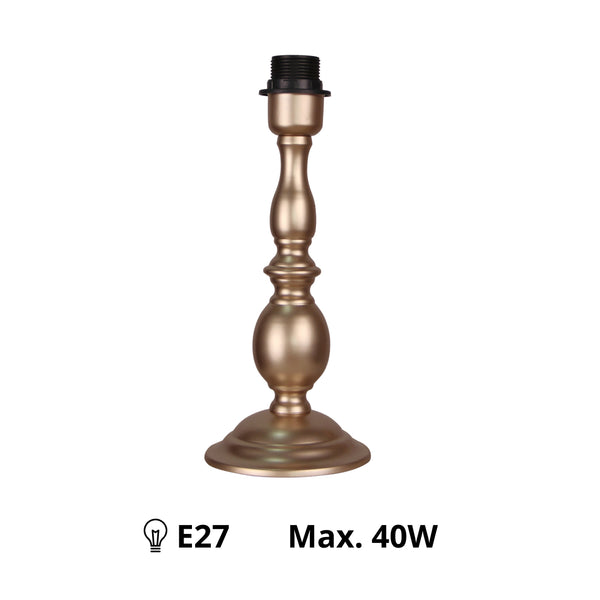 Various Metall-Lampenfuß in Nickel, Schwarz, Weiß oder Bronze – Stilvolle Basis für Ihre Tischlampe (25 cm / 33 cm)