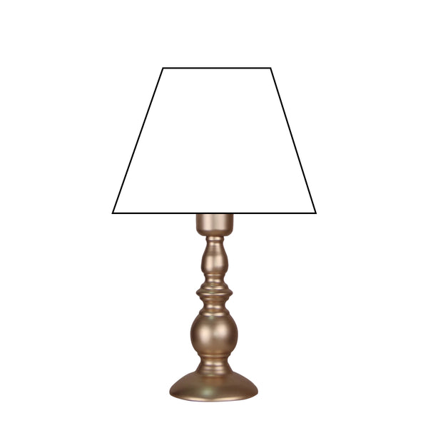 Various Metall-Lampenfuß in Nickel, Schwarz, Weiß oder Bronze – Stilvolle Basis für Ihre Tischlampe (25 cm / 33 cm)