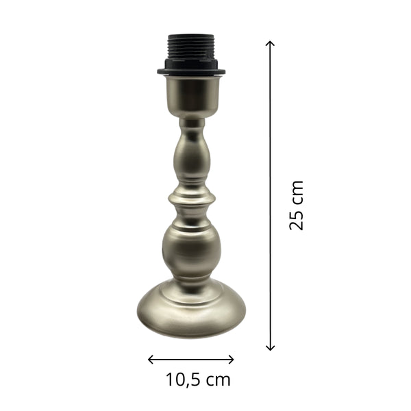 Diverse metalen lampvoet in nikkel – Stijlvolle basis voor uw tafellamp (25 cm / 32,5 cm)