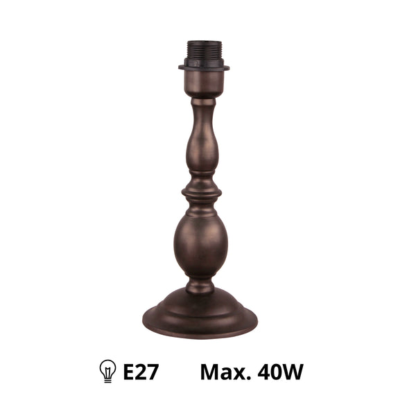 Various Metall-Lampenfuß in Nickel, Schwarz, Weiß oder Bronze – Stilvolle Basis für Ihre Tischlampe (25 cm / 33 cm)