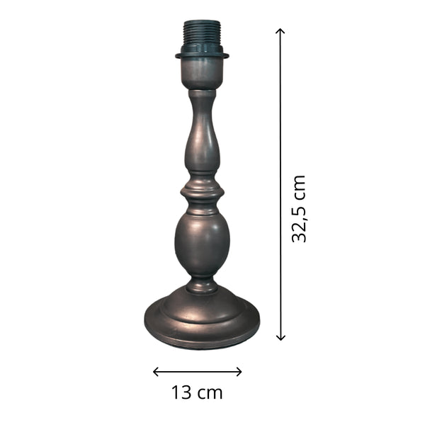 Various Metal Lamp Bases in Black/Brown – Stylish Foundations for Your Table Lamp (22 cm / 30 cm)