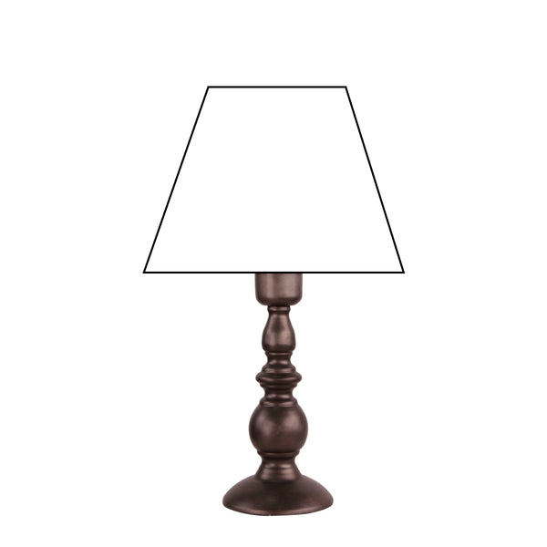 Various Metall-Lampenfuß in Nickel, Schwarz, Weiß oder Bronze – Stilvolle Basis für Ihre Tischlampe (25 cm / 33 cm)