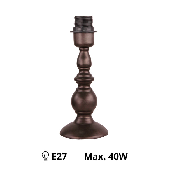 Various Metall-Lampenfuß in Nickel, Schwarz, Weiß oder Bronze – Stilvolle Basis für Ihre Tischlampe (25 cm / 33 cm)