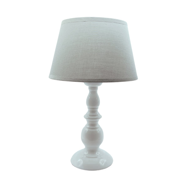 Various Metall-Lampenfuß in Weiß – Stilvolle Basis für Ihre Tischlampe (22 cm / E27)