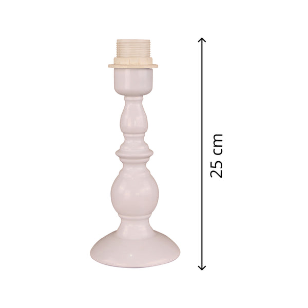 Verschillende metalen lampenvoeten in wit – stijlvolle voet voor uw tafellamp (25 cm / E27)