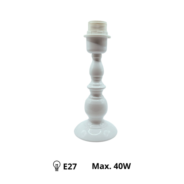Various Metall-Lampenfuß in Weiß – Stilvolle Basis für Ihre Tischlampe (22 cm / E27)