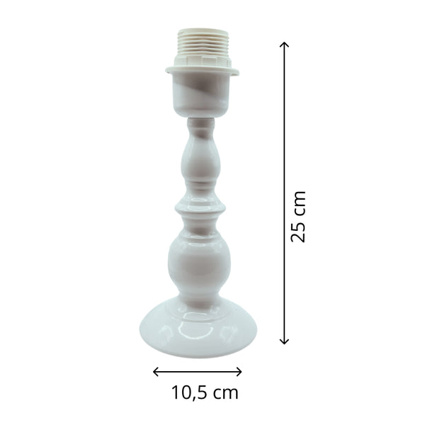 Various Metall-Lampenfuß in Weiß – Stilvolle Basis für Ihre Tischlampe (25 cm / E27)