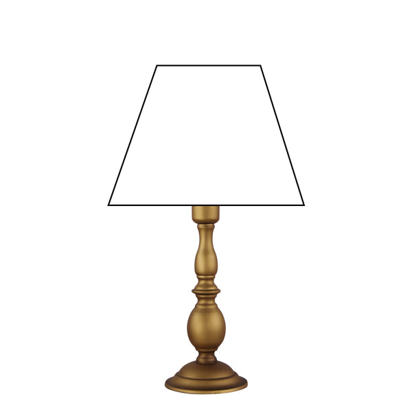 Various Metall-Lampenfuß in Nickel, Schwarz, Weiß oder Bronze – Stilvolle Basis für Ihre Tischlampe (25 cm / 33 cm)