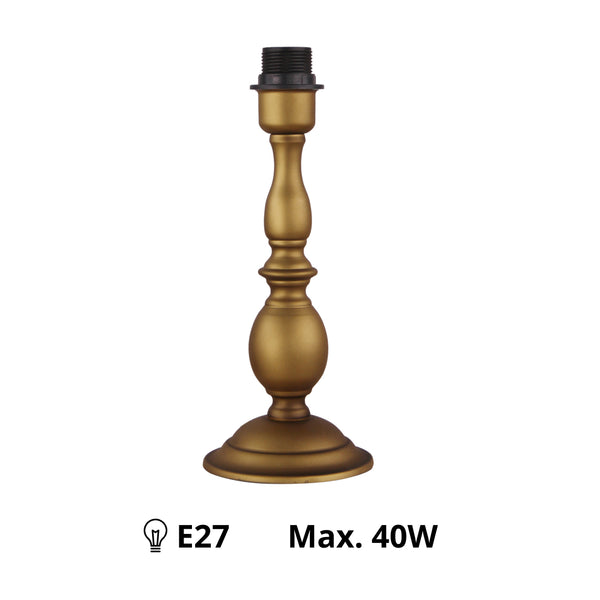 Various Metall-Lampenfuß in Nickel, Schwarz, Weiß oder Bronze – Stilvolle Basis für Ihre Tischlampe (25 cm / 33 cm)